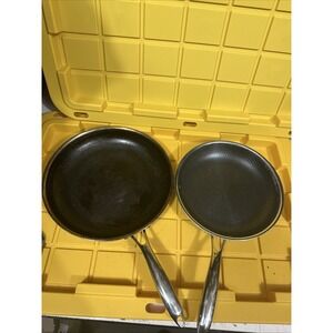 HEXCLAD 2 Piece Nonstick Stainless Steel Frying Pan Set 10 and 12" No Lid